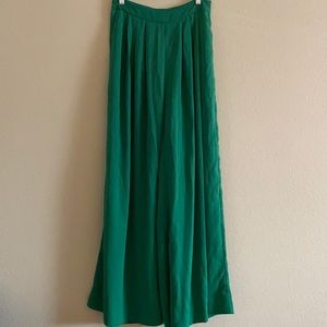 Emerald Green Wide Leg Pants